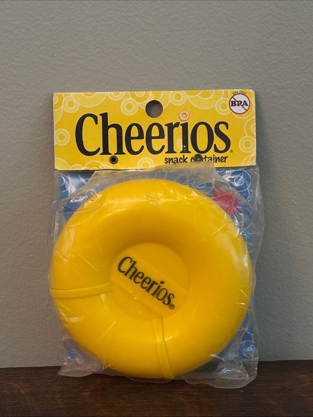 Cheerios Yellow Snack Container Plastic Flip Lid Cheerios Container New In Packg